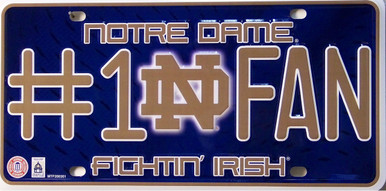EMBOSSED METAL LICENSE PLATE 12" W X 6 " H
FOR THE NOTRE DAME FAN, GREAT COLORS AND DETAIL