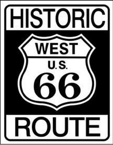 METAL SIGNS 12 1/2" W X 16" H, WITH HOLES IN EACH CORNER FOR EASY MOUNTING

HISTORIC, ICONIC RT 66 SIGN, GREAT GRAPHICS AND DETAIL