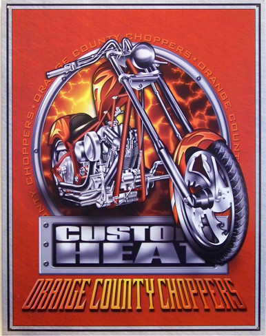 GREAT COLOR AND GRAPHICS IN THIS OUT OF PRINT OCEAN COUNTY CHOPPER SIGN, IT HAS HOLES IN EACH CORNER FOR EASY MOUNTING, THIS IS THE LAST ONE WE HAVE IN STOCK