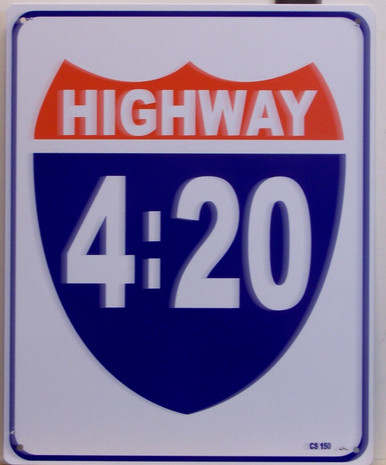HIGHWAY 4:20 SHIELD SIGN