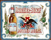 THIS ANHEUSER-BUSCH SIGN HAS EXCELLENT COLOR AND OVER THE TOP GRAPHICS TO MAKE IT A TRUE COLLECTIBLE