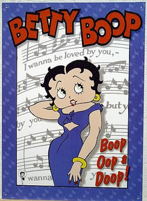Photo of BETTY BOOP BOOP OOP A DOOP, WITH A MUSIC SHEET BACKGROUND MAKES FOR GREAT COLOR AND GRAPHICS