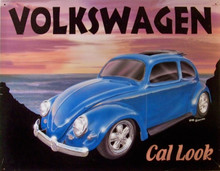 GREAAT COLOR AND COOL WEST COAST SUNSET WITH THIS 
NOSTALGIC VW.  THIS SIGN IS OUT OF PRINT WITH ONLY ONE LEFT.