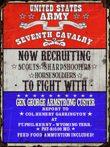 JOIN COL. CUSTER IN FIGHTING INDIANS!  JOIN TODAY BEFORE ITS TOO LATE!! NOW IN STOCK