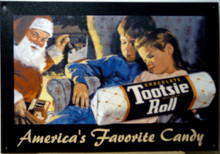 TOOTSIE ROLL SANTA AD VINTAGE TIN SIGN
THIS SIGN IS OUT OF PRINT, WE HAVE SEVERAL LEFT