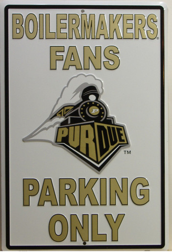 BOILERMAKER FANS EMBOSSED COLLEGE SIGN