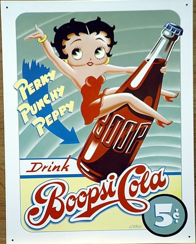 Photo of BOOPSI COLA SIGN GREAT COLORS AND DETAIL IN THIS FAUX SODA AD