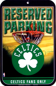 Photo of BOSTON CELTICS BASKETBALL PARKING ONLY SIGN WITH GREAT COLOR AND DETAIL FOR ANY CELTICS FAN