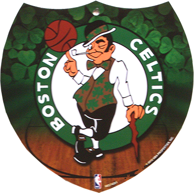 Photo of BOSTON CELTICS BASKETBALL SMALL INTERSTATE SHAPED SIGN GREAT ADDITION FOR ANY CELTICS FAN'S COLLECTION