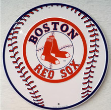 Photo of BOSTON RED SOX BASEBALL ROUND SIGN WITH GREAT GRAPICS AND COLOR