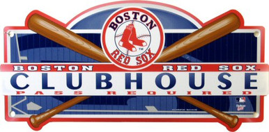 Photo of BOSTON RED SOX BASEBALL "CLUBHOUSE" SIGN HAS SUPER COLOR AND DETAILS A GREAT ADDITION TO ANY RED SOX FAN'S COLLECTION