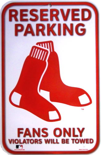 Photo of BOSTON RED SOX BASEBALL PARKING ONLY SIGN