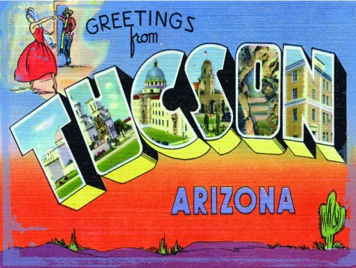 Tucson Arizona Retro Enamel Sign So Old Time Signs