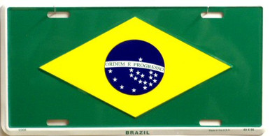 Photo of BRAZIL FLAG LICENSE PLATE