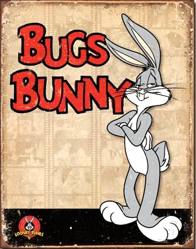 BUGS BUNNY RETRO PANELS SIGN, HAS GREAT COLOR AND DETAIL AND IS A MUST FOR ANY BUGS BUNNY FAN'S COLLECTION