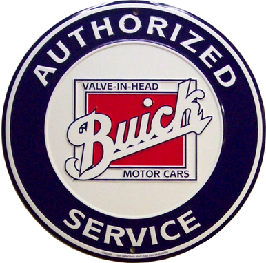 Photo of BUICK AUTHORIZED SERVICE SIGN HAS BOLD COLORS AND CRISP DETAIL