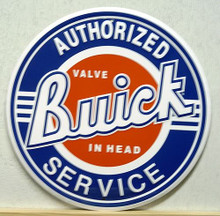 Photo of BUICK AUTHORIZED SERVICE SIGN IS THE NEWER OF THE TWO ROUND SERVICE SIGNS