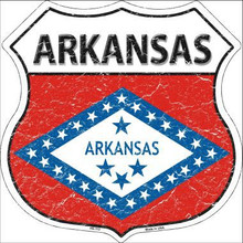 STATE FLAG HIGHWAY SHIELD, CRACKLE PAINT, 
FOR A WEATHERED LOOK, ON FLAT ALUMINUM METAL SIGN  12" X 12"
COLLECT EACH STATE YOU LIKE OR HAVE VISITED!
  If you are ordering from outside the U.S. consider 
asking your friends to order signs also, it is less
expensive for extra signs than for the first sign, split
the shipping cost, it makes ordering more affordable.
Actually, the same is true for Domestic shipping as well.