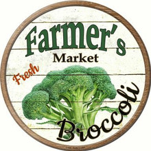 ROUND, FLAT, ALUMINUM, VINTAGE FARMER'S MARKET SIGN
MEASURING 12" IN DIAMETER. WITH HOLES FOR EASY MOUNTING
GREAT COLOR AND EXCEPTIONAL DETAIL, WILL NOT RUST!