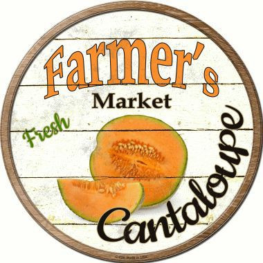 ROUND, FLAT, ALUMINUM, VINTAGE FARMER'S MARKET SIGN
MEASURING 12" IN DIAMETER. WITH A HOLE FOR EASY MOUNTING
GREAT COLOR AND EXCEPTIONAL DETAIL, WILL NOT RUST!