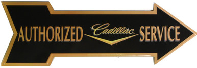 CADILLAC SERVICE METAL ARROW SIGN, GREAT COLOR AND DETAILS