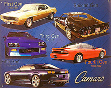 Photo of CAMARO GENERATIONS SHOWS EXCELLENT PHOTOS OF FOUR DIFFERENT GENERATIONS OF CAMAROS, GREAT FOR YOUR COLLECTION