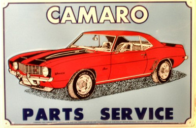 Photo of CAMARO PARTS & SERVICE AN EARLY PARTS & SERVICE SIGN