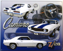 CAMARO Z-28 SIGN GREAT DETAIL OF THE FRONT, BACK, SIDE AND INSIDE MAKE THIS A GREAT ALL AROUND SIGN FOR THE COLLECTOR