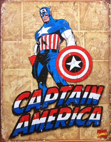 Photo of CAPTAIN AMERICA RETRO, SUPER HERO SIGN, WITH GREAT DETAILS AND COLORS