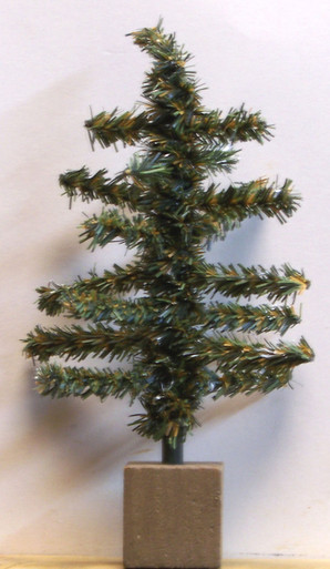 MINI-EVERGREEN CHRISTMAS TREE MEASURES 3 1/4" X 3 1/4" X 5 5/8"