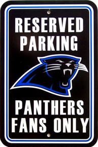 Photo of CAROLINA PANTHERS FOOTBALL FAN PARKING SIGN, GREAT COLORS AND ATTENTION TO DETAIL