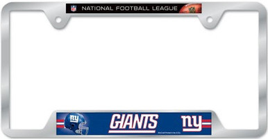 NEW YORK GIANTS METAL LICENSE PLATE FRAME MEASURES 12 1/4" X 1/4" X 6 1/4"