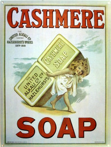 Photo of CASHMERE SOAP ENAMEL SIGN, GREAT COLORS AND CUTE GRAPHICS