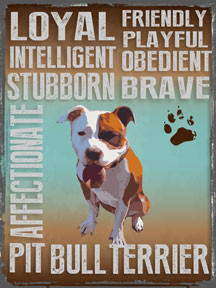 PITBULL VINTAGE ENAMEL SIGN ON HEAVY METAL MEASURES 12" X 16" AND HAS HOLES IN EACH CORNER FOR EASY MOUNTING