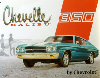 Photo of CHEVY CHEVELLE MALIBU 350 SIGN GREAT LOOKING CAR!!
