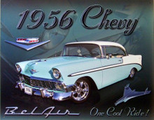 Photo of CHEVY 1956 BEL AIR SIGN, RICH COLOR AND GRAPHICS