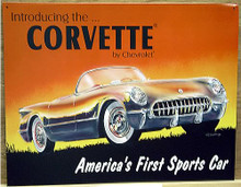 Photo of CHEVY, 53 VETTE SIGN, AMERICA'S FIRST SPORTS CAR, GREAT COLOR EVEN BETTER GRAPHICS