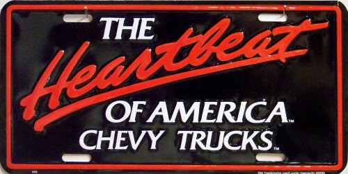 Chevy Heartbeat Of America Sign License Plate Old Time Signs