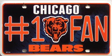 Photo of CHICAGO BEARS #1 FAN LICENSE PLATE