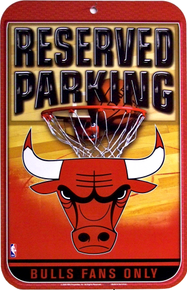 Photo of CHICAGO BULLS PARKING ONLY SIGN GREAT COLORS AND GRAPHICS