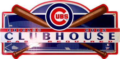Photo of CHICAGO CUBS BASEBALL CLUBHOUSE SIGN, GREAT COLORS AND GRAPHICS