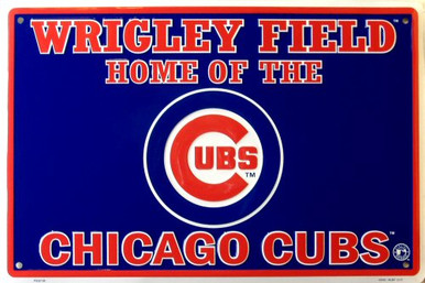 Photo of CHICAGO CUBS BASEBALL, WRIGLEY FIELD HOME OF THE CHICAGO CUBS SIGN