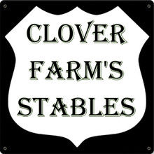 CLOVER FARM'S STABLES FULLY CUSTOMIZABLE ENAMEL SIGN  S/O*