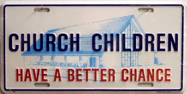 Photo of CHURCH CHILDREN LICENSE PLATE