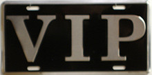 METAL LICENSE PLATE MEASURES 12" X 6" WITH SLOTS FOR EASY MOUNTING.