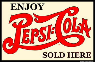 PEPSI SOLD HERE VINTAGE TIN SIGN - Old Time Signs