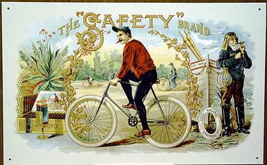 Photo of CIGAR, SAFETY BRAND GREAT GRAPHICS AND COLOR IN THE OLD CIGAR ADD