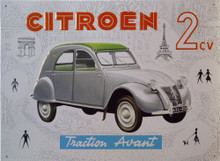 Photo of CITROEN  TRACTION AVANT FRENCH CAR FROM THE PAST HAS GREAT GRAPHICS AND MUTED COLORS