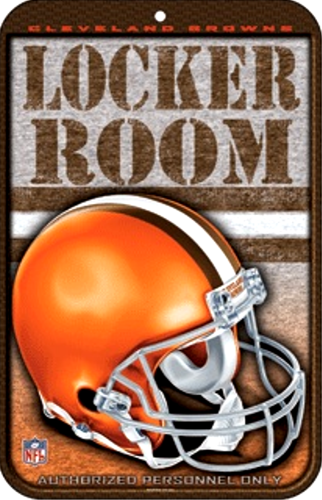 Photo of CLEVELAND BROWNS FOOTBALL LOCKER ROOM SIGN RICH COLORS AND DETAILS MAKE THIS A GREAT ADDITION TO ANY BROWNS FAN'S COLLECTION