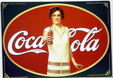 Photo of COKE FLAPPER GIRL, THIS COCA-COLA SIGN HAS THAT EARLY 1930'S LOOK